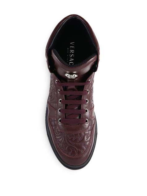 versace quilted leather sneakers|Versace sneaker sale.